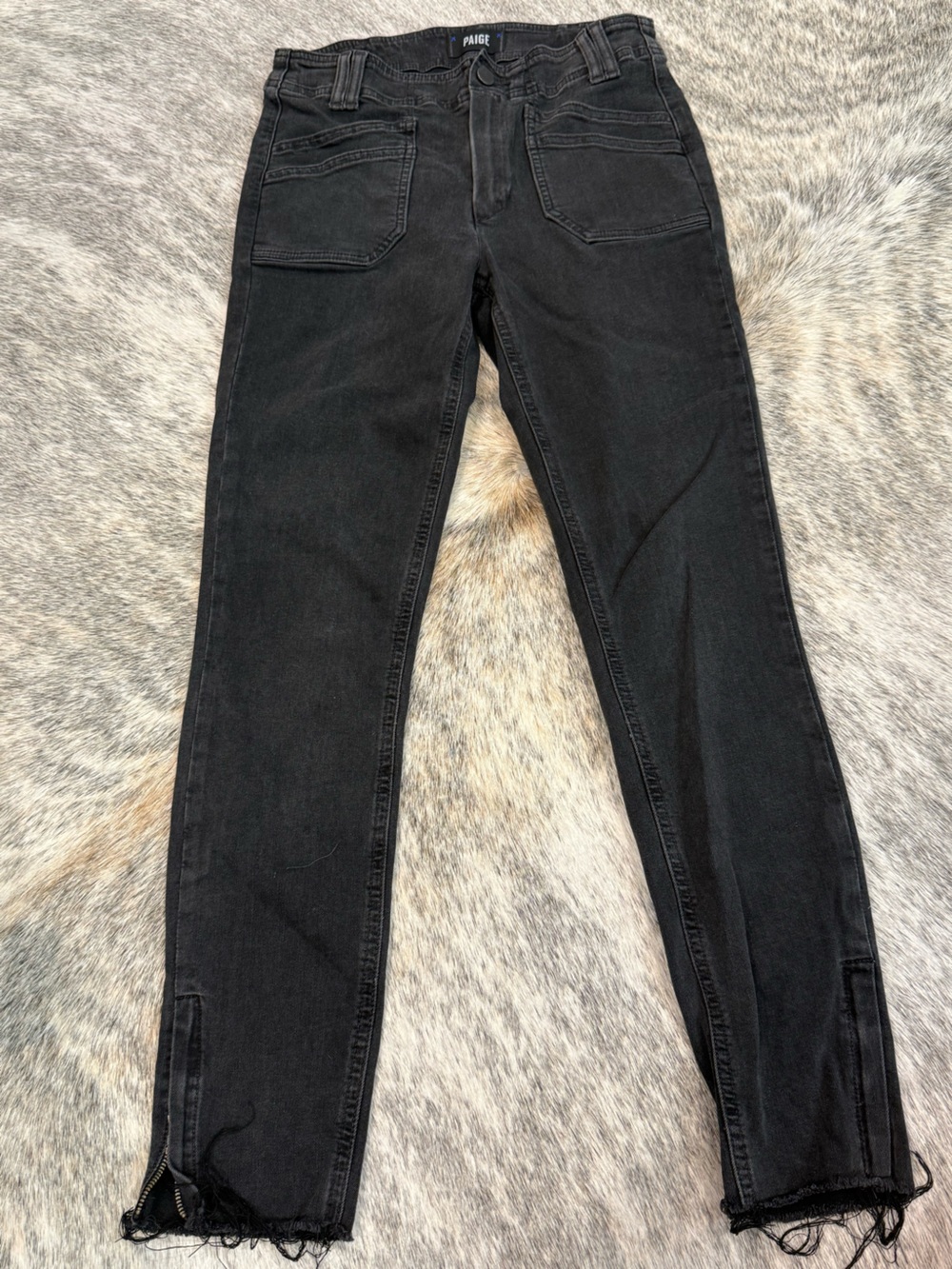 PAIGE Hoxton Ankle Black Wash Skinny Jeans